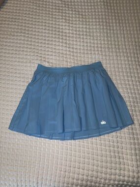 ALO Yoga Blue Pleated Tennis Skirt